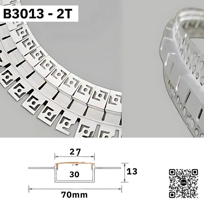 Thanh Nhôm Giấu Viền Uốn Cong Dài 2m | B3013-2T